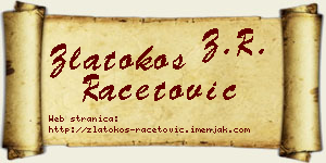 Zlatokos Račetović vizit kartica